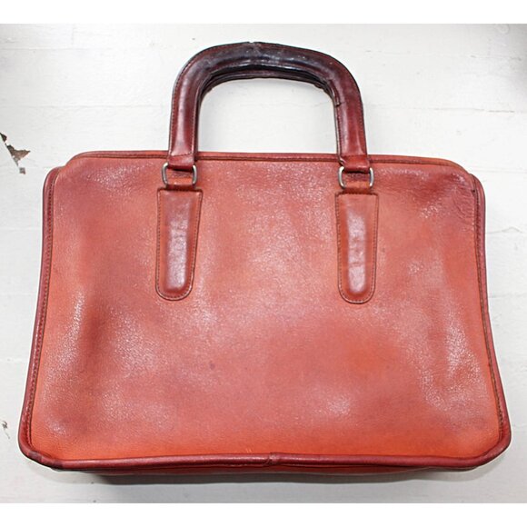 Coach Vintage - 1970s RUST Slim Satchel - NYC Factory, Talon Zipper - Picture 8 of 13